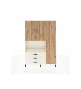 Arges Dolap 7 Raflı 3 Çekmeceli 3 Kapaklı 132x30x195 Aytaşı-Çam/Aytaşı