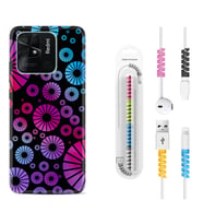 Xiaomi Redmi Note 7 8 9 Pro 10 2022 10 Pro 10S Kılıf Kablo Koruma Spiral Silikon Daireler 1751