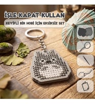 Etamina Anime Hediye Hobi Seti: Totoro Kanaviçe ve Etamin Anahtarlık Kiti