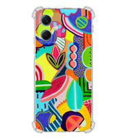 PrintiFy Xiaomi Redmi Note 12 5G Uyumlu Retro Color 6 Baskılı Şeffaf Köşe Korumalı Antişok Kılıf