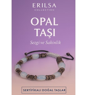Sertifikalı Doğal Opal Taşı Bileklik - Sezgi Gücü ve İçsel Sakinlik Veren Şık Takı (Çok Renkli)
