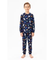 %100 Pamuk Erkek Çocuk Pijama Takımı 8-13 Yaş 12735IS MODANINO