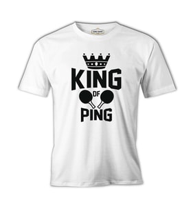 Masa Tenisi - King of Ping Pong Beyaz Erkek Tshirt