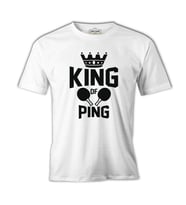 Masa Tenisi - King of Ping Pong Beyaz Erkek Tshirt