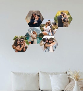 Kişiye Özel 6 Fotoğraflı Altıgen Mdf Tablo