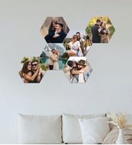 Kişiye Özel 6 Fotoğraflı Altıgen Mdf Tablo