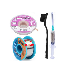 Flux Lehim Toplama,lehim Emme Teli 2,0mm Ve Lehim Teli Soldering Mechanic 40gr 0,3mm 4in1 Arada St01