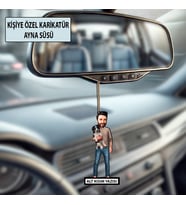 Kişiye Özel Karikatür Erkek Ayna Süsü – Araç İçi Esprili Hediyelik