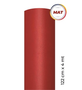 Mat Kırmızı Kendinden Yapışkanlı Kaplama Folyosu 122 CM X 4 MT