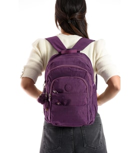 Ultra Hafif Çok Cepli Orta Boy Sırt Çantası Unisex Mor (Model: 571-4C)