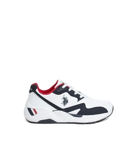 U.S. POLO ASSN. 4M HUSKY 4FX ERKEK SPOR AYAKKABI (Beyaz-Lacivert)