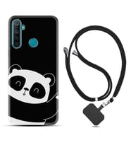 Realme 5i 5 Pro 6i 7 Pro 8 Kılıf Boyun Askılı Silikon Bay Bay Panda 1784