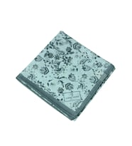 Mim Eşarp Prime Pamuk Çiçek Desenli Eşarp 90x90 cm (Gri)