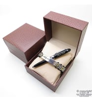 Kişiye Özel Gold Krom Metal Unisex Bileklik + İsme Özel Mini Cep Kalemi - Hediyelik Kutulu Set (Karışık)