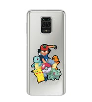 Redmi Note 9 Pro / 9s Uyumlu Pokemon Tasarımlı Şeffaf Telefon Kılıfı