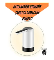 Mey İthalat® Taşınabilir Şarjlı Damacana Su Pompası Hijyenik Tasarım