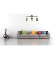 RİOLİGHT LED 1 SPOT,LED AVİZE ESKİTME GÖVDE 3XGU10 DUYLU GÜN IŞIĞI 360 DERECE HAREKETLİ BAŞLIK SPOT (Eskitme Altın)