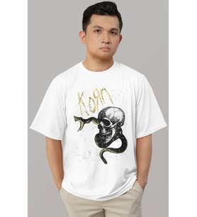 Tasarım Korn Rock Metal Müzik Grubu Baskılı Unisex Oversize Tişört