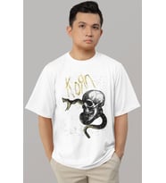 Tasarım Korn Rock Metal Müzik Grubu Baskılı Unisex Oversize Tişört