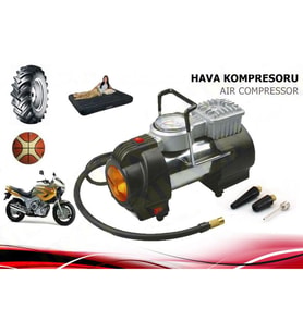 Hava Kompresörü Profesyonel Metal Gövde Işıklı 12 Volt