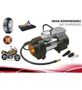 Hava Kompresörü Profesyonel Metal Gövde Işıklı 12 Volt