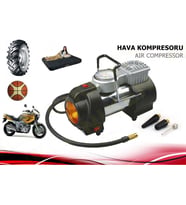 Hava Kompresörü Profesyonel Metal Gövde Işıklı 12 Volt