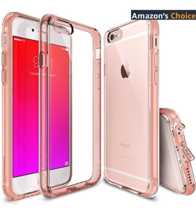 Ringke Fusion iPhone 6s Plus/ 6 Plus ile Uyumlu KIlıf Rose Gold TPU Bumper Extra Darbe Emici