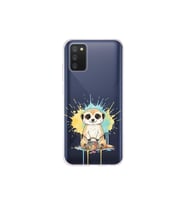 Samsung Galaxy A02s ile Uyumlu Splash Mirket Tasarımlı Şeffaf Silikon Kılıf