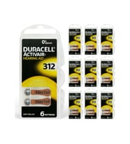 Duracell 312 Nolu 6lı Paket İşitme Cihazı  Kulaklık Pili 10 PAKET = 60 Adet