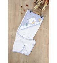 Erkek Bebek Ayıcık Havlu % 100 Pamuk Kumaş STL6606 (Standart)