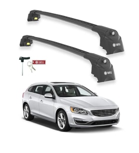Turtle Volvo V60 2011-2018 Ara Atkı Air2 Siyah