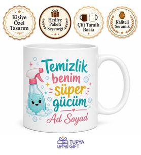 Temizlik Hastası Anneye Çamaşır Suyu Kokulu Tertemiz Kupa Bardak Hediye