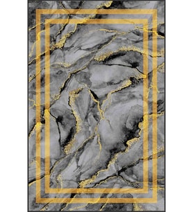 Eliana Home Baskılı, Yıkanabilir Kaymaz Taban Salon Halısı LNA0310-SD004 100x150 cm (Gri)