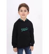 Toontoy Erkek Çocuk Nakışlı Sweatshirt (Siyah)
