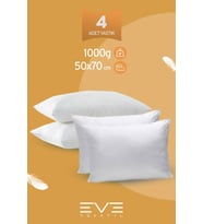 4 Adet Rollpack Yastık Mikrosilikon Ev Ve Hotel Yastığı 50x70cm Yüksek Dolgulu 1000 gr