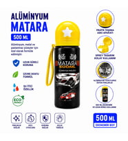 Alüminyum Matara 500 ML Çocuk Su Matarası Pipetli Sızdırmaz Dayanıklı Taşıma İpli