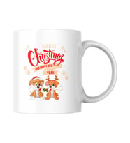 Sevimli Köpekler Merry Christmas Yazılı Yeni Yıla Özel Kupa Bardak 11