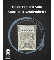 Usb Bağlantılı 3'ü 1 Arada Nemlendirici Mini Klima Fan  7 Renk Işıklı