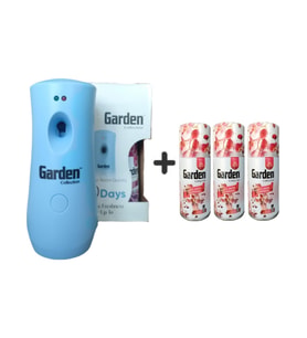 Garden Oda Kokusu Freshmatik, Otomatik Sprey Makine + Parfüm Esansı Yedek Sprey 260 ml Air Freshener + Parfüm Esansı Parfüm Spreyi 260 ml x 3 Adet