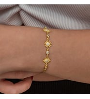 Gümüş Gold Güneş Kadın Bileklik SL8933