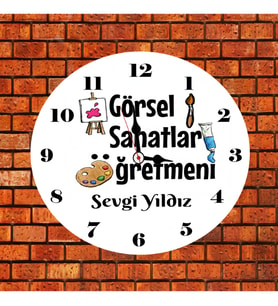 Görsel Sanatlar Öğretmeni Saat Kişiye Özel