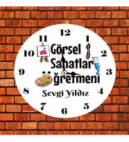 Görsel Sanatlar Öğretmeni Saat Kişiye Özel