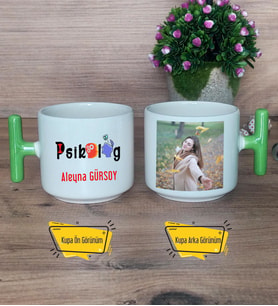 Psikolog Kupa Bardak Fotoğraflı T Yeşil Kulplu Psikoloğa Hediye