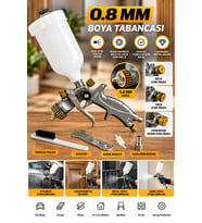 0.8 mm Havalı Boya Tabancası Profesyonel Boya Püskürtme Tabancası Ayarlanabilir Metal Gövde