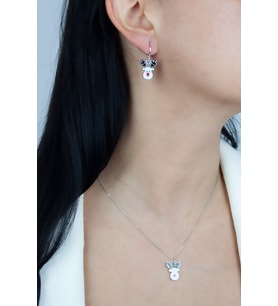 Yılbaşı Temalı Kolye Küpe Set