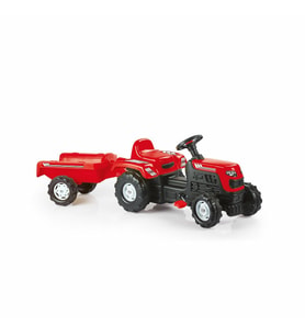 8146 Oyuncak Romorklu Traktor Kirmizi