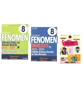 Fenomen 8 LGS (Din-İngilizce) Çıkmış Sorular Ve İkiz Sorular Seti (2018-2025)
