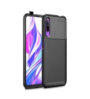 Huawei P smart Pro 2019 Kılıf Esnek Soft Karbon Tasarım Legion Serisi (Siyah)