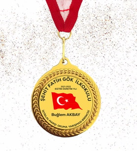 Kişiye Özel Madalya İstiklal Marşı Okuma Yarışma Birincisi - BK2