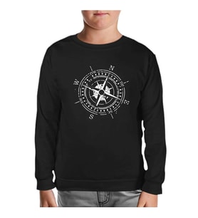 Pusula II Siyah Çocuk Sweatshirt